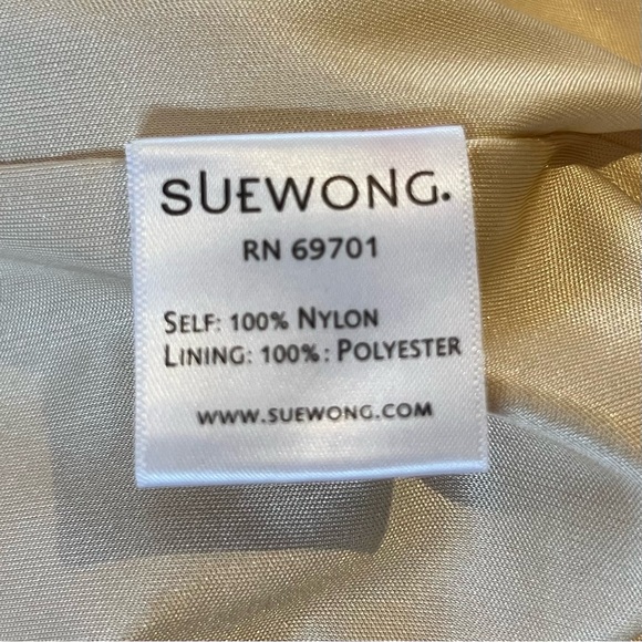 Sue Wong Cocktail Dress Embellished with Sequins Women’s Size 6 Champagne/Blush - Picture 10 of 12